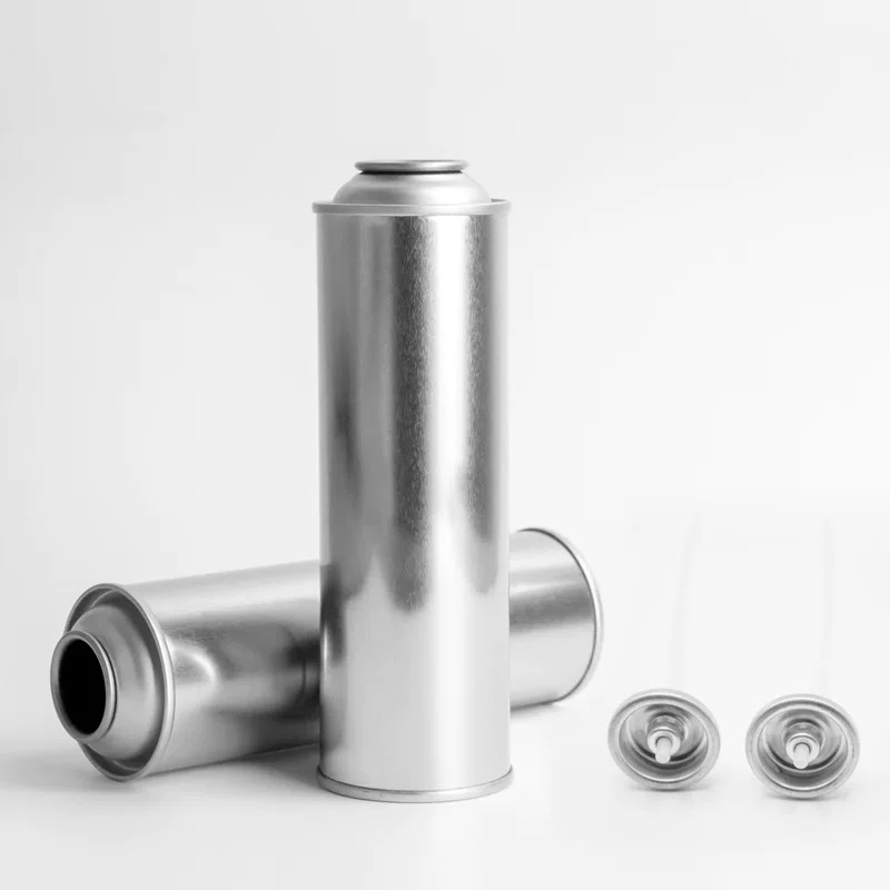 Aerosol can bodies with valve components